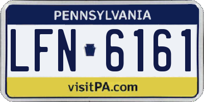 PA license plate LFN6161