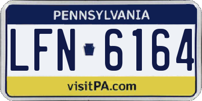 PA license plate LFN6164