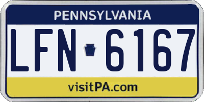 PA license plate LFN6167