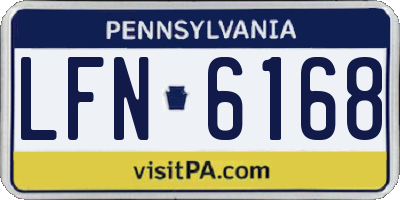 PA license plate LFN6168