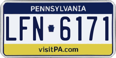 PA license plate LFN6171