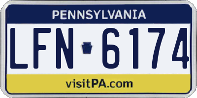 PA license plate LFN6174