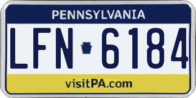 PA license plate LFN6184