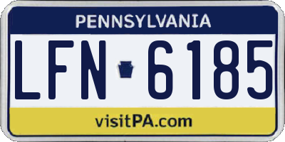PA license plate LFN6185