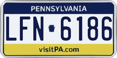 PA license plate LFN6186