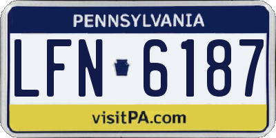PA license plate LFN6187