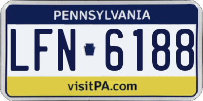 PA license plate LFN6188