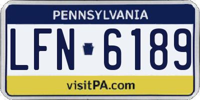 PA license plate LFN6189