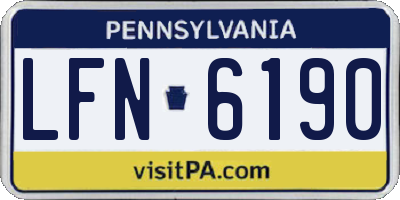 PA license plate LFN6190