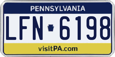 PA license plate LFN6198