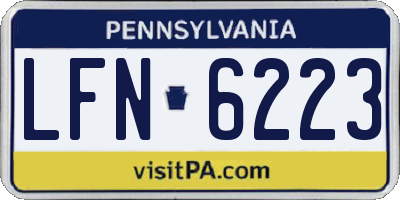 PA license plate LFN6223