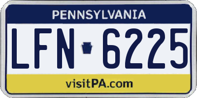 PA license plate LFN6225