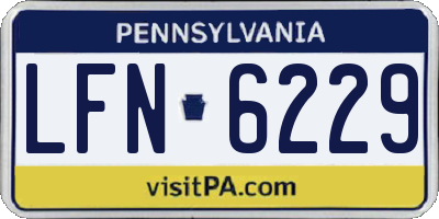 PA license plate LFN6229