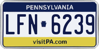 PA license plate LFN6239