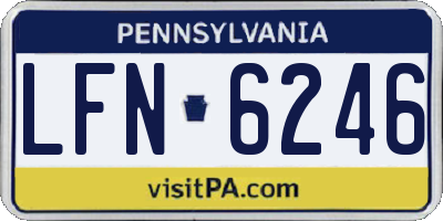 PA license plate LFN6246