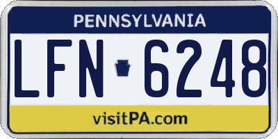 PA license plate LFN6248