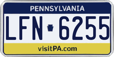 PA license plate LFN6255