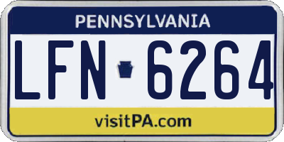 PA license plate LFN6264