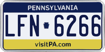 PA license plate LFN6266