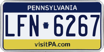PA license plate LFN6267