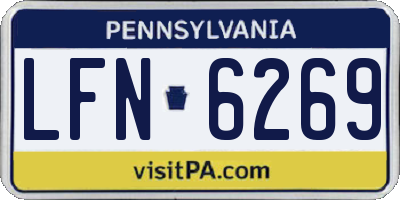 PA license plate LFN6269
