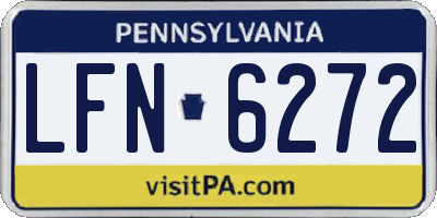 PA license plate LFN6272
