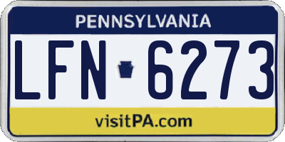 PA license plate LFN6273