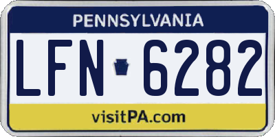 PA license plate LFN6282