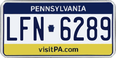 PA license plate LFN6289