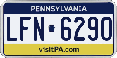PA license plate LFN6290