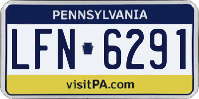 PA license plate LFN6291