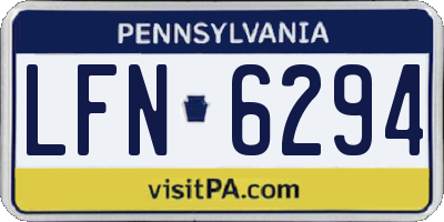 PA license plate LFN6294