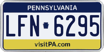 PA license plate LFN6295