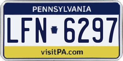 PA license plate LFN6297
