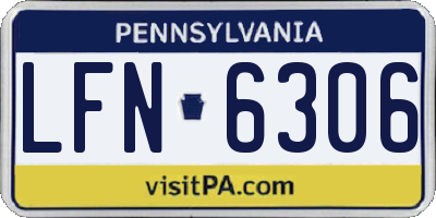 PA license plate LFN6306