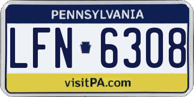 PA license plate LFN6308