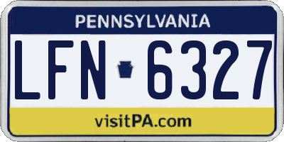 PA license plate LFN6327