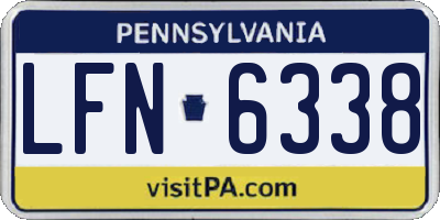PA license plate LFN6338