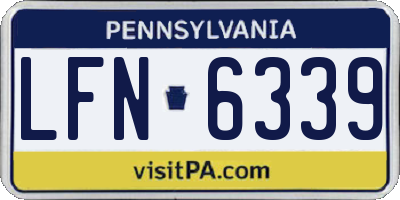 PA license plate LFN6339