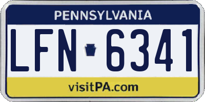 PA license plate LFN6341