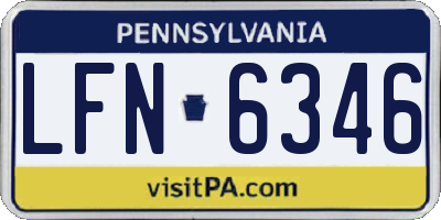 PA license plate LFN6346