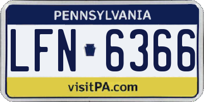 PA license plate LFN6366