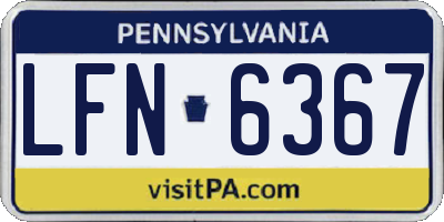 PA license plate LFN6367