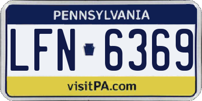 PA license plate LFN6369