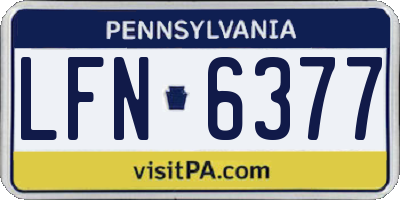 PA license plate LFN6377