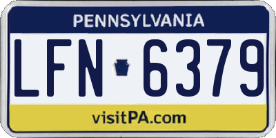 PA license plate LFN6379