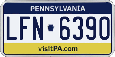 PA license plate LFN6390