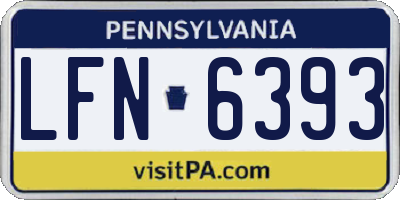 PA license plate LFN6393