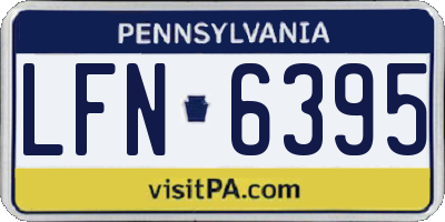 PA license plate LFN6395