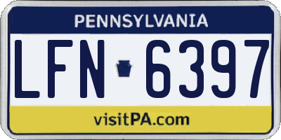 PA license plate LFN6397